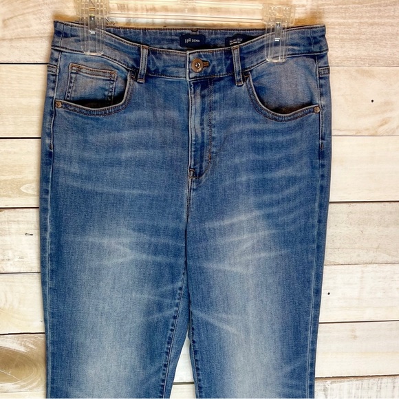 J. Jill Denim High Rise Straight Leg Cropped Jeans Blue Stretch Womens Size 8 - Picture 3 of 14